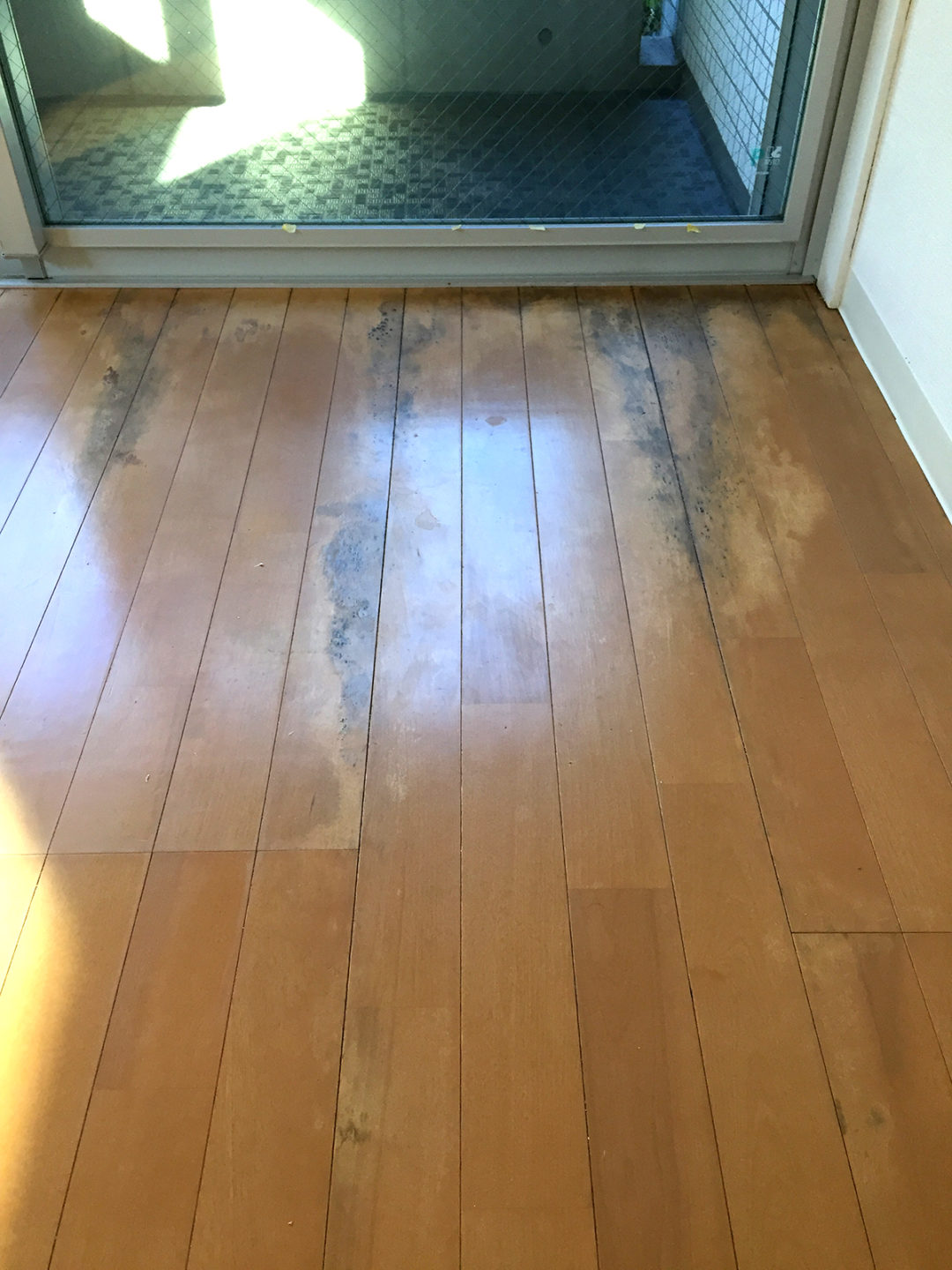 東京都武蔵野市_劣化したフローリング補修工事_施工前